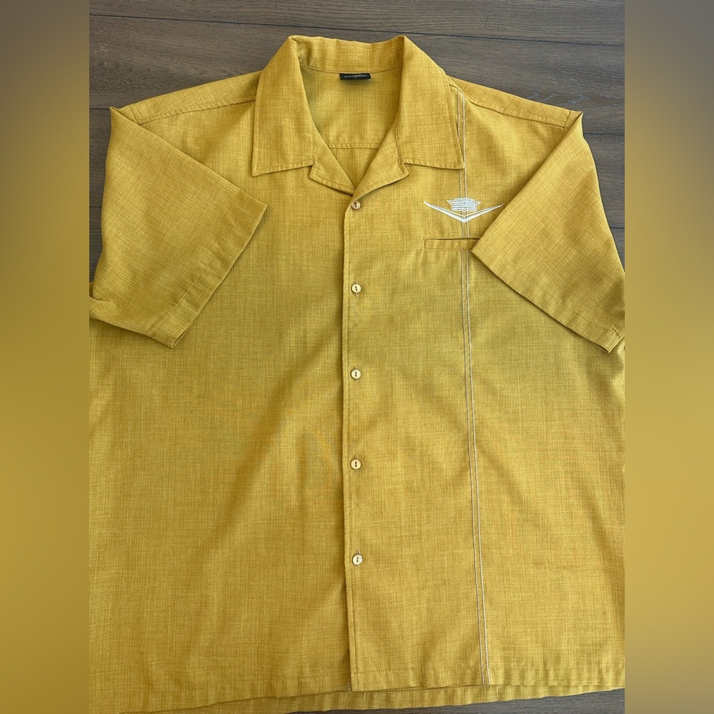 Steady Classics Men's Yellow Casual Button Down Shirt Size XXL‎ - Picture 2 of 5